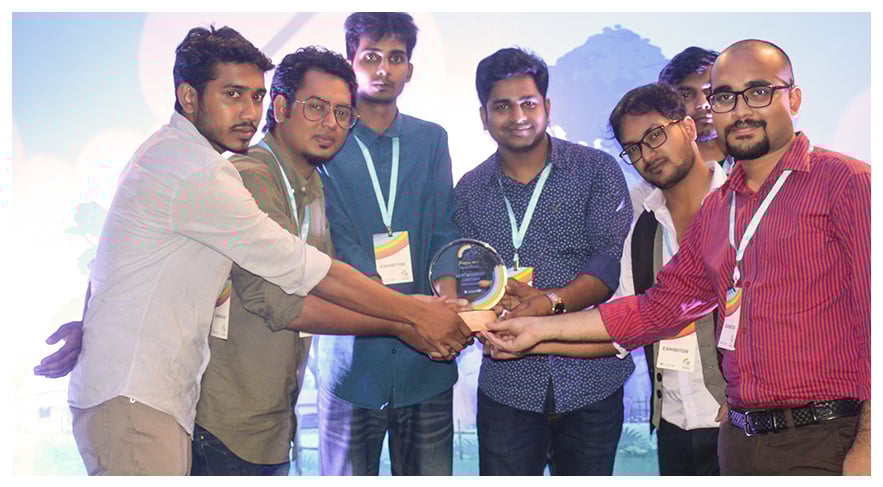 Receiving Prize at Internet Safety Event