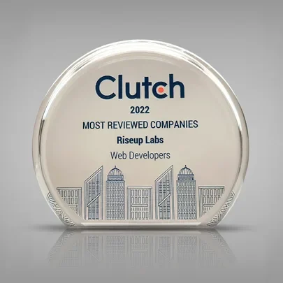 Most Reviewed Web Developer Company Award Badge