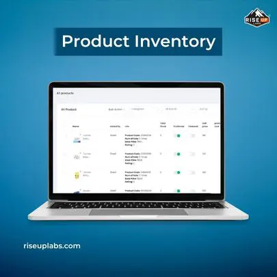 Product Inventory of Red Grocer website backend