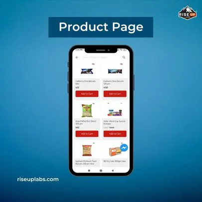 Product page of Red Grocer mobile app
