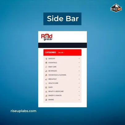 Side bar of Red Grocer